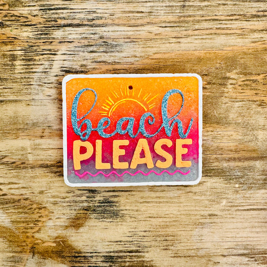 Summer “Beach Please” Car Freshie